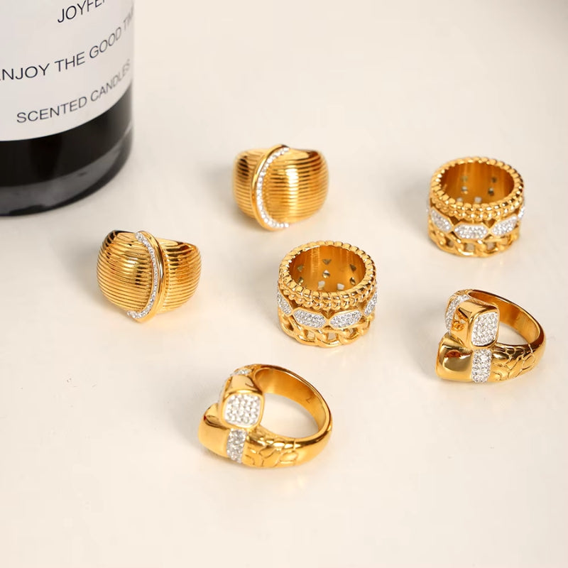 Anillo de Banda Ancha que no se Oxida – Lujo y Durabilidad para la Mujer Moderna