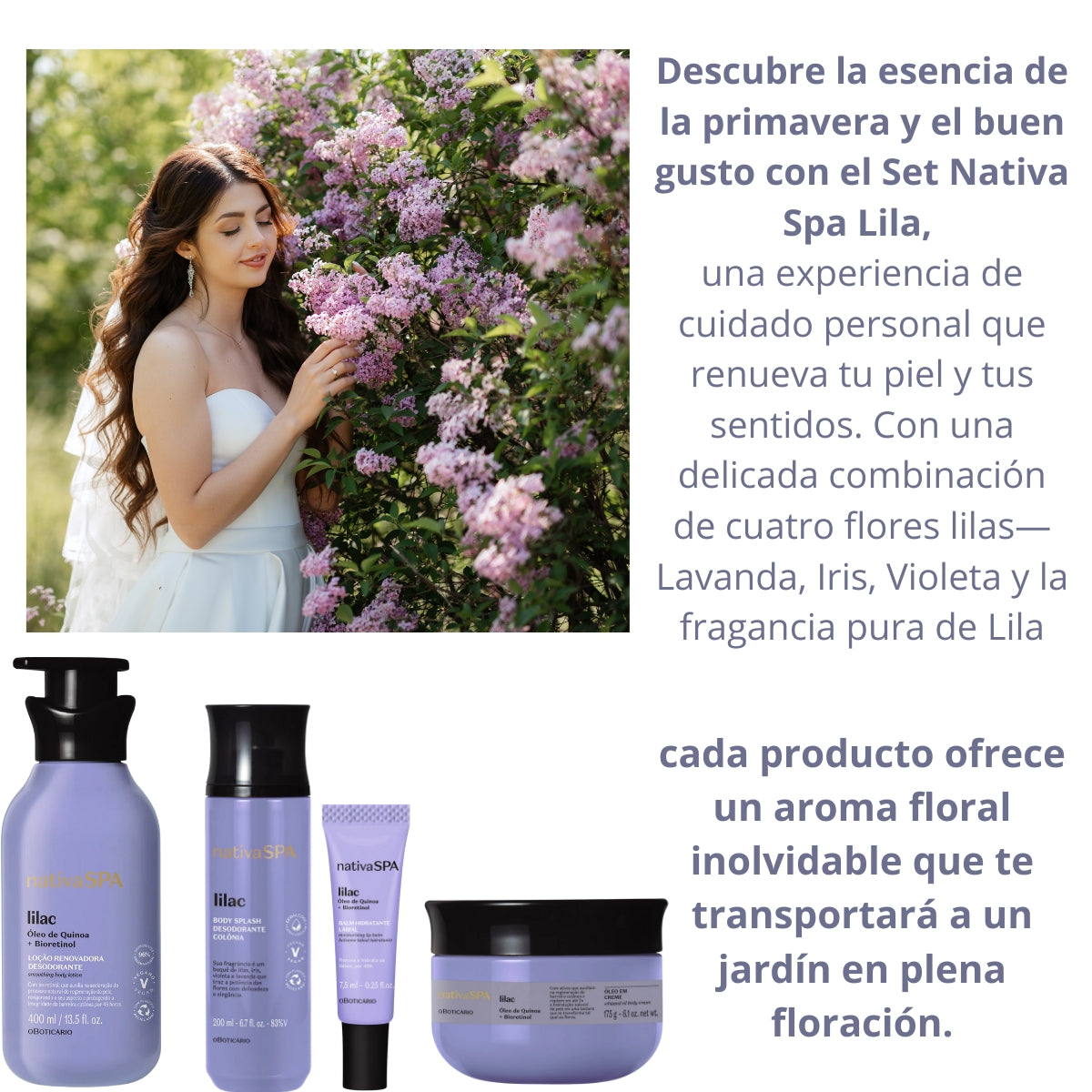 Set de Esencias Florales Nativa Spa Lila de OBoticario