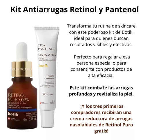 Kit Antiarrugas Retinol Y Pantenol